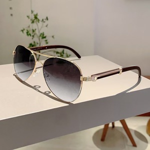 Lunettes de soleil tendance unisexe à double pont, style aviateur, avec verres PC dégradés dorés, pour activités de plein air, pêche et mode, grandes montures métalliques - Product Image 2