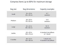 Sac de rangement à compression sac de scellage sous vide pliable anti-poussière sacs de rangement sous vide transparents avec pompe à main