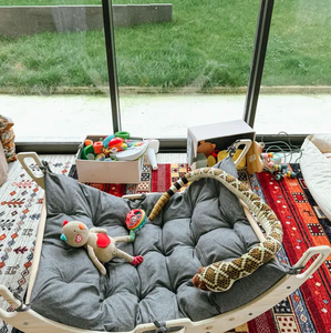 Montessori Juego Sensorial para Niños Pequeños, Arch Climber para Dormir, Montessori Rocker, Juguetes de Interior, Montessori Climb Arch Rocker con Almohada - Product Image 4