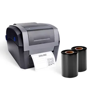 Customizable size thermal transfer printer ribbon, barcode printer ribbon , barcode enhanced wax ribbon