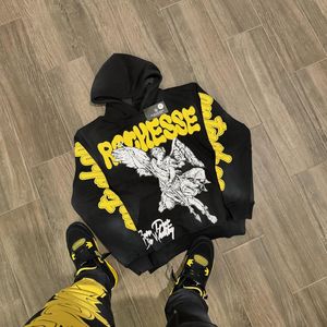 Fabricants de vêtements personnalisés, sweats à capuche surdimensionnés avec impression en relief, sweats à capuche vierges épais, sweats à capuche 600 g/m² - Product Image 2