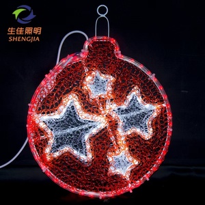 Bán Buôn Phổ Biến Giáng Sinh Lễ Hội Đường Phố Đám Cưới Treo 2D <span class=keywords><strong>LED</strong></span> Motif Ánh Sáng Sao Bông Tuyết Chuông IP65 Không Thấm Nước RGB Màu Sắc - Product Image 3