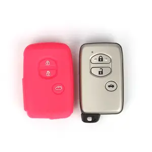 HGD Fit Toyota Mark X taç silikon araba uzaktan anahtar kutu Fob katlanır anahtar çanta tutucu araba Styling