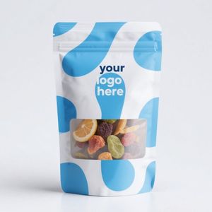 Bulk Resealable <strong>Zip</strong> Lock PE Plastic Stand up <strong>Pouches</strong> with Window for Salad Chewing Gum Milk Pet Food Jelly Canned Food Storage - Product Image 1