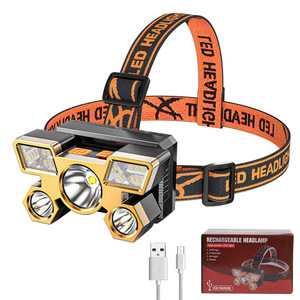 Linterna Frontal Recargable USB con Batería Integrada, 5 LED, Súper Brillante, para Pesca al Aire Libre - Product Image 4