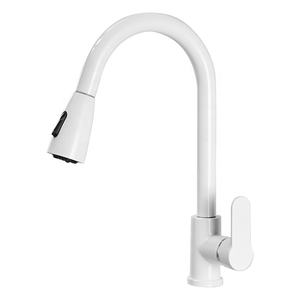 <span class=keywords><strong>Robinet</strong></span> de cuisine en acier inoxydable blanc à vente chaude, <span class=keywords><strong>robinet</strong></span> à une touche <span class=keywords><strong>pour</strong></span> arrêter l'eau et <span class=keywords><strong>robinet</strong></span> extractible - Product Image 1