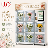 Distributeur automatique de fleurs fraîches réfrigérées intelligent, directement de l'usine, pour la vente au détail en libre-service 24h/24