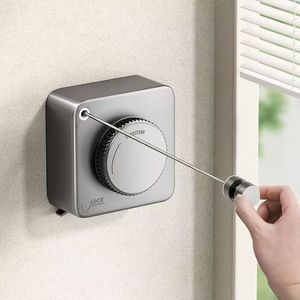 En stock porte-<span class=keywords><strong>linge</strong></span> peu encombrant séchage des vêtements corde à <span class=keywords><strong>linge</strong></span> rétractable murale en acier inoxydable 4.2 mètres - Product Image 1