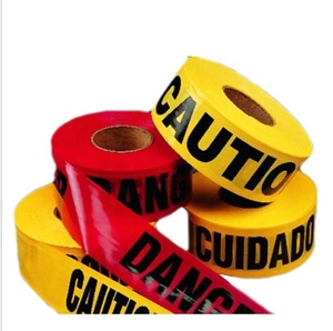 Mẫu miễn phí tùy chỉnh màu sắc cảnh báo vàng CAUTION <span class=keywords><strong>PE</strong></span> cảnh báo băng an toàn đường Bộ băng - Product Image 1