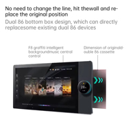 SIXWGH mise à niveau de luxe 10 pouces panneau de commande pour maison intelligente Tuya WiFi Zigbee Gateway App musique de fond vocale barre multi-scénarios