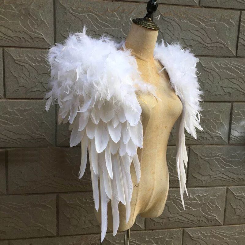 Projecteur)Ensemble de bandeaux en plumes d'ange et strass pour bébé, accessoires pour cheveux, en mousseline de soie, à fleurs, accessoires Photo