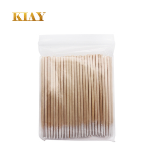 Semi Permanente di Trucco Piccolo Tamponi di Cotone Del Tatuaggio Forniture di Trucco Usa E Getta di Utilizzare il Legno A Segnale Testa Tamponi di Cotone - Product Image 5