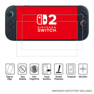 Film de protection <span class=keywords><strong>d</strong></span>'écran haute HD pour Nintendo pour Switch <span class=keywords><strong>2</strong></span> accessoire de Console de <span class=keywords><strong>jeu</strong></span> en verre trempé à bord incurvé en aluminium - Product Image 4