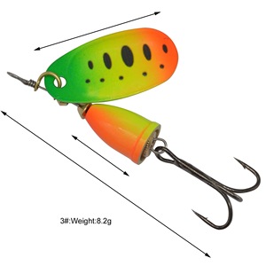 Leurre Composite Spinner 3 #    Leurre <span class=keywords><strong>de</strong></span> pêche longue portée pour petits <span class=keywords><strong>poissons</strong></span>, adapté à la perche, à la truite et au black bass - Product Image 4
