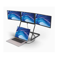 Moniteurs d'Écran Portable Triple IPS 15.6 Pouces 1080P FHD USB-C Double Interface en Aluminium pour Affaires et Loisirs