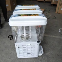 Distributeur de jus commercial à 3 réservoirs, machine à boissons froides en acier inoxydable pour usage en restaurant