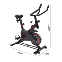 Vélo d'exercice compact à transmission par courroie, résistance réglable, écran LCD, support pour téléphone, vélo de spinning pour la remise en forme à domicile