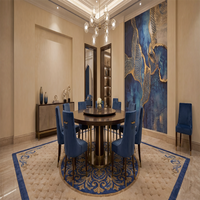 Tapis de mosquée sur mesure de haute qualité, tapis de palais royal en laine, tapis de luxe fait main de style persan pour la maison et les grandes propriétés