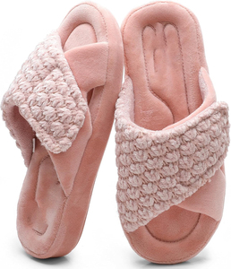 <span class=keywords><strong>Ciabatte</strong></span> da casa estive traspiranti da <span class=keywords><strong>donna</strong></span> con supporto plantare in pelliccia, suola regolabile in EVA e memory foam - Product Image 3