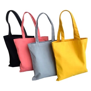 Grosir tas Tote kanvas kapasitas besar ramah lingkungan tas belanja Logo kustom untuk penggunaan sehari-hari - Product Image 5