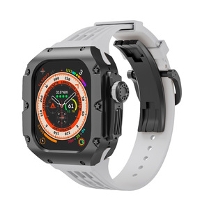 Estuche de titanio para <span class=keywords><strong>Apple</strong></span> <span class=keywords><strong>Watch</strong></span> Estuche modificado iWatch Estuche protector integrado de gama ULTRA ALTA 49mm - Product Image 1
