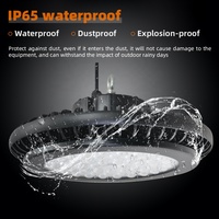 Projecteur UFO en aluminium IP65 pour éclairage minier à haut rendement 200-250W DMX pour entrepôt et atelier