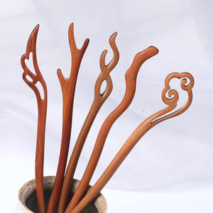 Antique chinois rétro cheveux accessoires pêche et poire bois épingle à cheveux pour femme vêtements coiffure en gros épingles à cheveux et plaque - Product Image 4