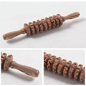 Venta al por mayor de madera de nueve ruedas masajeador <span class=keywords><strong>abdominal</strong></span> aplicación corporal rodillo de masaje rueda de los fabricantes - Product Image 4