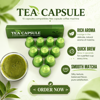 Capsules de Matcha Halal pour Machines à Café OEM 2g Certifiées EAU Dubaï Arabie Saoudite GCC Marque Privée Vente en Gros