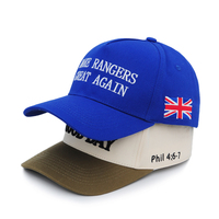 Personalizado 3D bordado Logo estructura algodón correr deportes dos tonos 5 paneles de béisbol gorras personalizadas para hombres