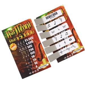 Tarjetas de Lotería de Diseño en Línea con 6 Ventanas, Impresión a Todo Color HD, Tarjetas de Regalo, Boletos de Juego con Ventana Desgarrable - Product Image 1