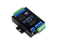 Server Serial Ethernet 4-Ch RS485 ke RJ45, Operasi Independen 4 Saluran RS485, Modul Serial Terisolasi Industri yang Dapat Dipasang di Rel.