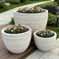 Set Pot Bunga Fiberglass Besar, Pot Tanaman Luar Ruangan, Pot Taman Modern, Pot Kebun Kustom, Proyek Lanskap Komersial, Hotel, Mal, Grosir