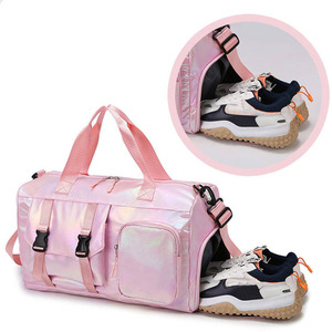 Sac de sport de voyage à boucle extérieure, imperméable, à séparation sec/humide, avec compartiment à chaussures, effet nacré, pour commande en gros et mixte, prêt à expédier (RTS) - Product Image 2