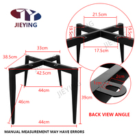 Jieying chaises de salle à manger à pieds en métal de haute qualité cadres de base de chaise à 4 pieds noirs accessoires de meubles personnalisés