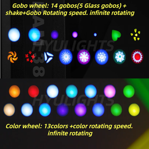 Lumière de tête mobile à faisceau zoom 380W 20R, 8 et 48 prismes, 14 roues de couleur gobo, <span class=keywords><strong>effet</strong></span> halo, DMX512 pour DJ, bar, discothèque, scène, performance live - Product Image 3