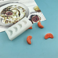 Moule en silicone 4 pièces en forme de pulpe d'orange pour la décoration de gâteaux faits main, outil de décoration et de modelage pour gâteaux en pâte à sucre