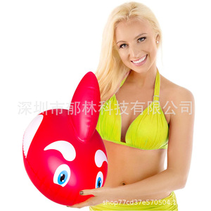 <b>Inflatable</b> Dolphin Swim Float With Strap 40cm Swimming Pool Safety Buoy For Kids And Adults - Product Image 5