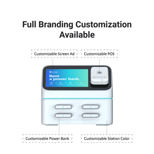 Station de recharge portable empilable à <span class=keywords><strong>4</strong></span> emplacements avec système de location de batteries externes et terminal de point de vente - Product Image 2