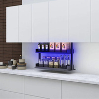 Panier élévateur d'armoire électrique intelligent Support vertical de ménage avec panier d'assaisonnement télescopique