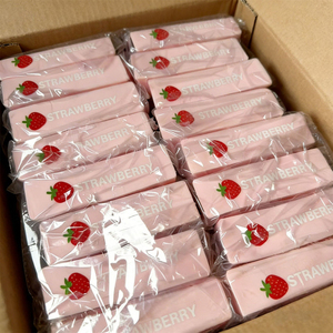 Jouets à presser en forme de bâtonnet de fraise, mignons et souples en PU rose, bâtonnet de crème fraise amusant, jouet moelleux jaune en forme de beurre pour femmes et filles, cadeau - Product Image 1