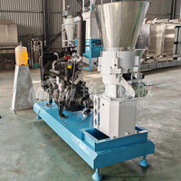 Machine à granulés d'aliments pour animaux de ferme (poisson, mouton, vache, poulet) à prix de gros, machine de traitement des aliments, pelletiseur avec moteur diesel