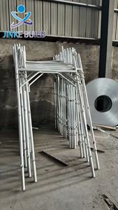 Q235 Tuyau en acier galvanisé Cadre de construction mobile standard italien Échafaudage Façade extérieure en acier à cadre en H - Product Image 5