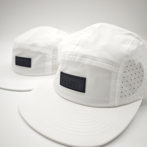 Casquette de course brodée 5 panneaux couleur tendance 2025, personnalisable, en pur coton, non structurée, unisexe, pour sports de plein air, plage, ski, ajustable - Product Image 2