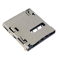 Connecteur de carte Micro SIM 7 broches 1,8H de haute qualité, support de fente femelle, accessoire SMD, vente chaude, avec broche de détection à retour automatique (CD Pin)