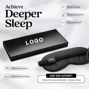 Custom Logo Pure Silk <b>Sleep</b> Natural Super Soft Padding Mulberry Eye Mask for Sleeping <b>Light</b> Blocking Travel - Product Image 3