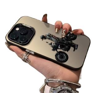 <span class=keywords><strong>Coque</strong></span> de téléphone portable en TPU pour <span class=keywords><strong>Iphone</strong></span> <span class=keywords><strong>X</strong></span> Xr Xs 11 12 13 14 15 16 17 Pro Max <span class=keywords><strong>Moto</strong></span> Style Homme Impression Argent Électrolytique - Product Image 5