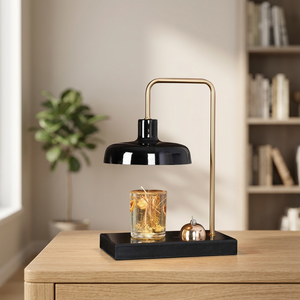 โคมไฟอุ่นเทียนหินอ่อนโลหะไฟฟ้า โคมไฟละลายขี้ผึ้ง - Product Image 2