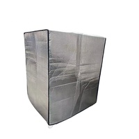 Couverture à isolation thermique amovible à cinq côtés de taille avec logo personnalisé Couverture de palette en feuille d'aluminium pour l'expédition de produits alimentaires