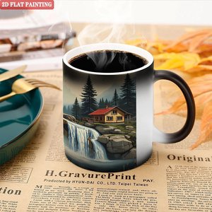 <b>Magic</b> Mug Frosted Black 11oz Ceramic Heat Sensitive Color Changing <b>Cup</b> - Product Image 5